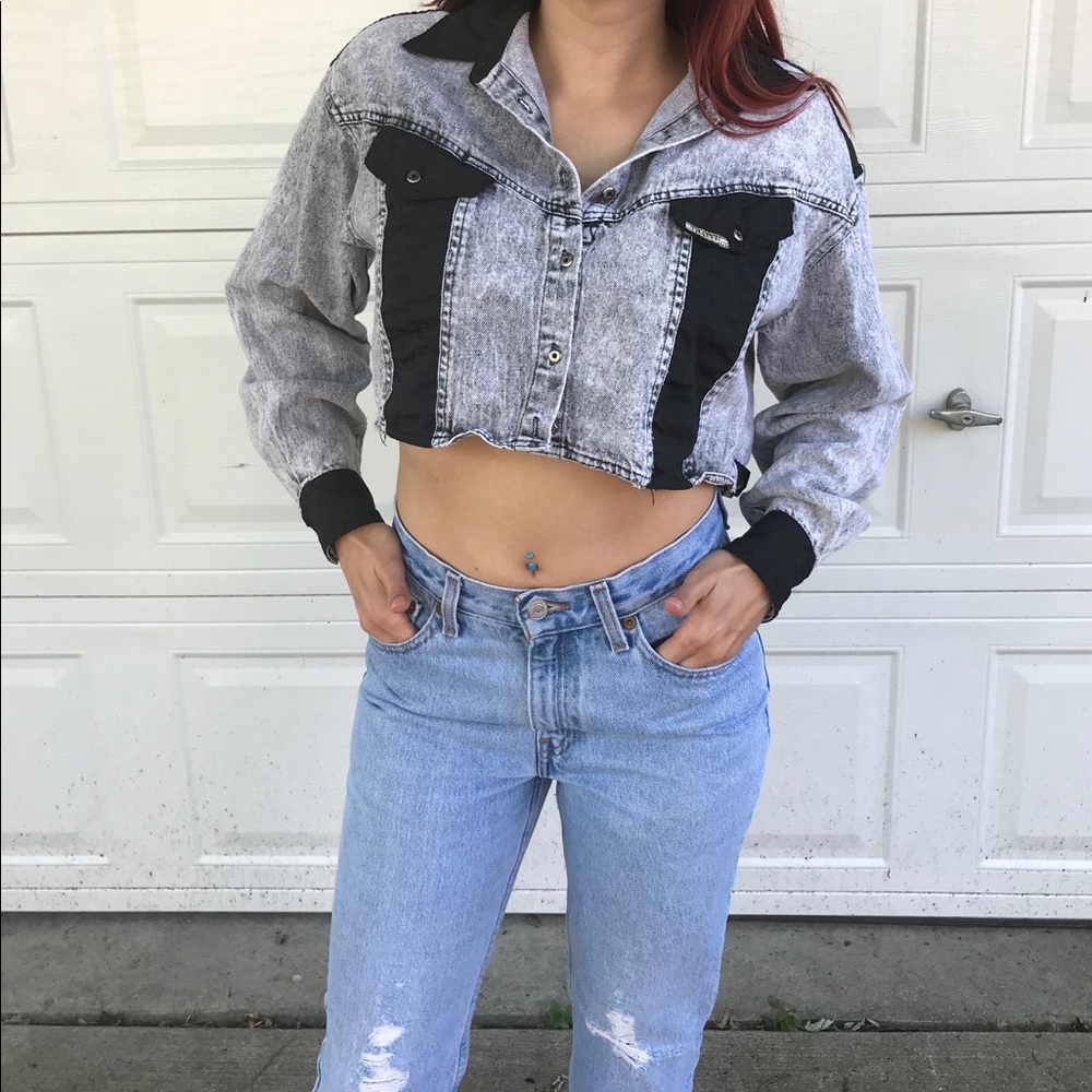 Vintage 80s 90s Traffic Crop Jacket